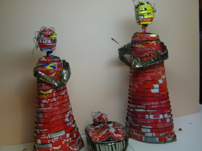 Somalian Manger Scene made from soda cans